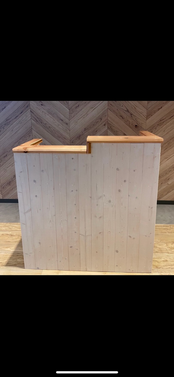 【段差】カウンター　レジ　幅90✖︎高さ105✖︎奥行き38センチ 5枚目の画像