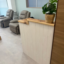 【段差】カウンター　レジ　幅90✖︎高さ105✖︎奥行き38センチ 4枚目の画像