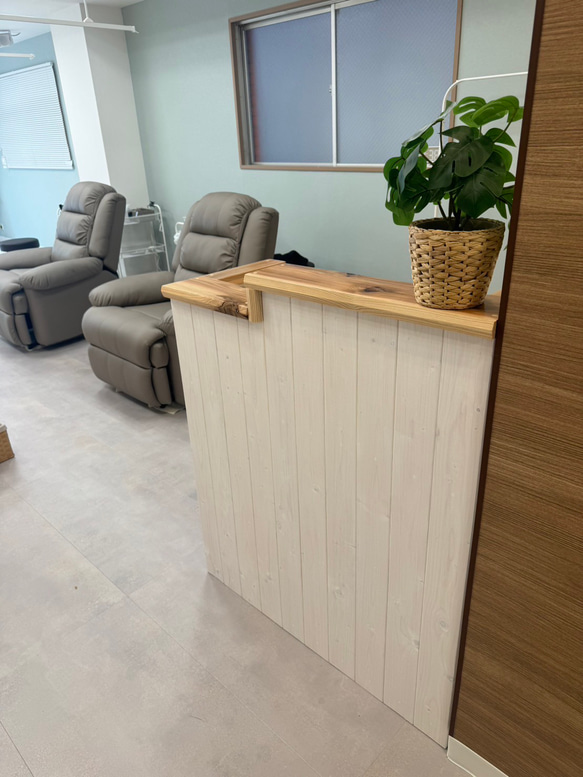 【段差】カウンター　レジ　幅90✖︎高さ105✖︎奥行き38センチ 4枚目の画像