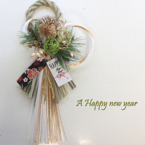 新作再販】ラスト1点 本しめ縄スタイリッシュGお正月しめ縄飾りリース