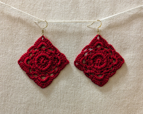 1点限り★【ピアス】ドロップ×レースモチーフ 赤 クリアレッド夏 1点限り☆【ピアス】ドロップ×レースモチーフ 赤 クリアレッド夏