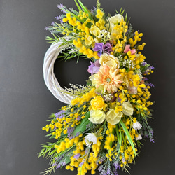ミモザのリース「受注制作」 アートフラワー Atelier Kamiyu 通販