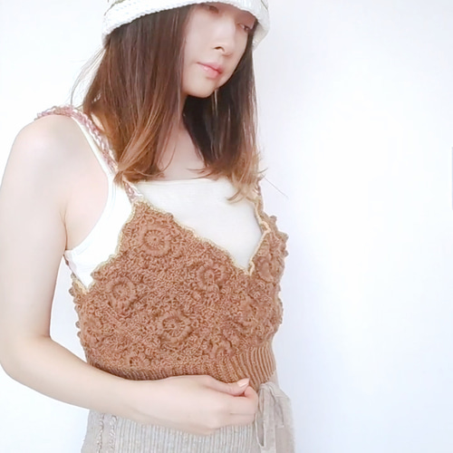 かぎ針編みのビスチェ タンクトップ・キャミソール MIKI 通販