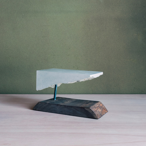 plate：浮」コンクリートと木のアクセサリートレイ＆ディスプレイ