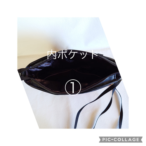 ショルダーバッグ ☆交通系ICカードポケット付き ☆ポインセチア