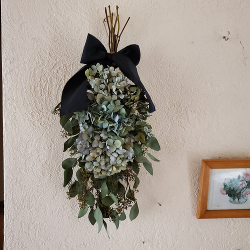 紫陽花とユーカリのスワッグ No.4 スワッグ GREEN ROSE 通販 18293457