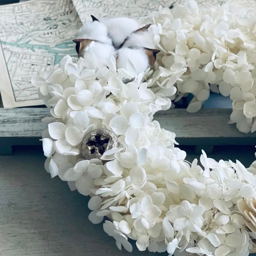 聖夜ホワイトクリスマスリースMサイズ クリスマス Xmas リース 新築