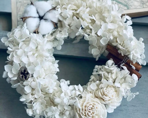 ホワイトリース 楽天市場】リース サマーリース ホワイトシェルリース 【Couronne d