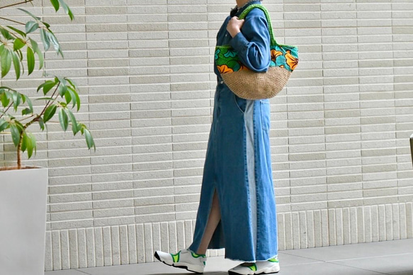 2025 新品非洲蠟染籃子包（紅色）定制 第4張的照片