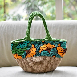 2025 新品非洲蠟染籃子包（紅色）定制 第3張的照片