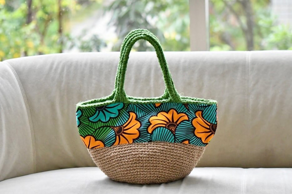 2025 新品非洲蠟染籃子包（紅色）定制 第3張的照片