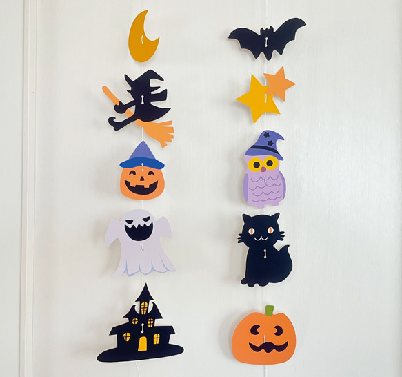 ハロウィンのモビール風ガーランド 1枚目の画像