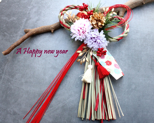 もにょ 【早割価格 】2021年✩.*˚ ドライフラワーいっぱい！ しめ縄 もにょ 【早割価格 】2021年✩.*˚ ドライフラワーいっぱい！ しめ縄 も