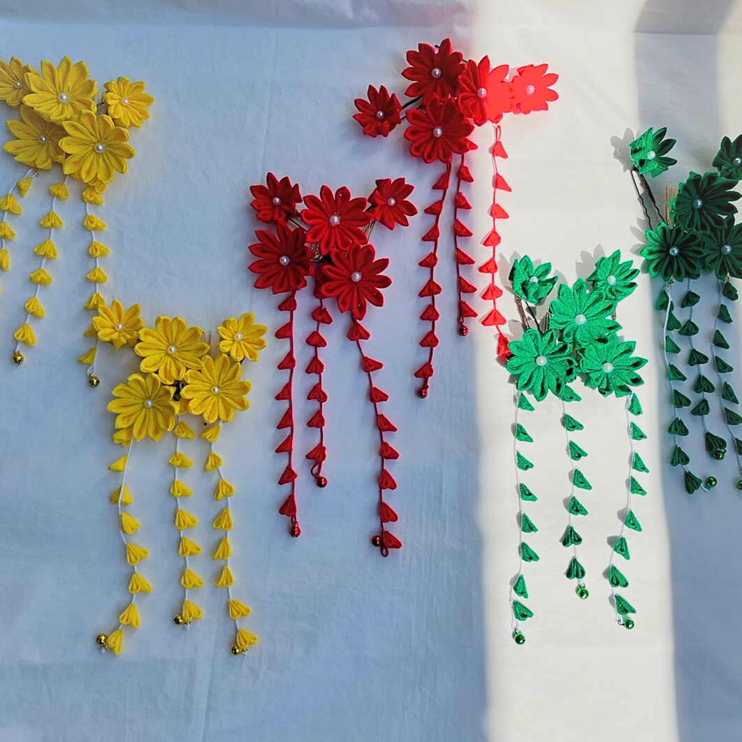 つまみ細工　花かんざしセット　かわいい　上品