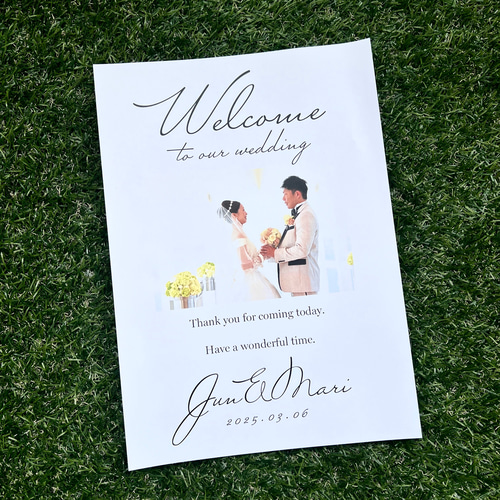 まい様オーダーページ】￤ウエディング/結婚式￤白厚紙ポスターA4 