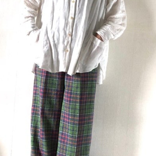 チェックワイドパンツ キュロット・ワイドパンツ h2y 通販 18294367