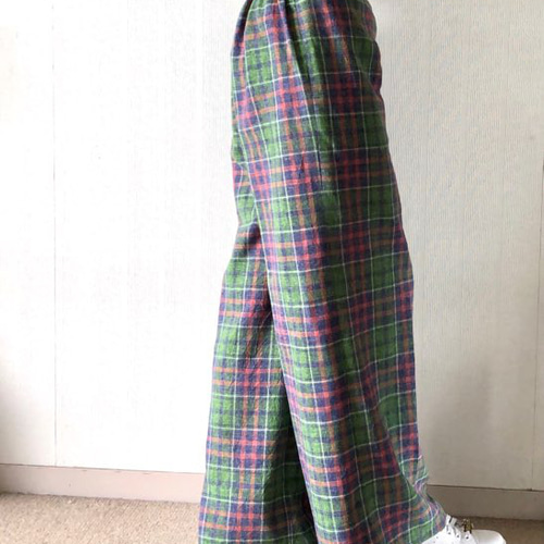 チェックワイドパンツ キュロット・ワイドパンツ h2y 通販 18294367