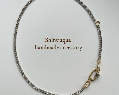 シルバー チェーン ゴールド カラビナ メタル リングバックル型
