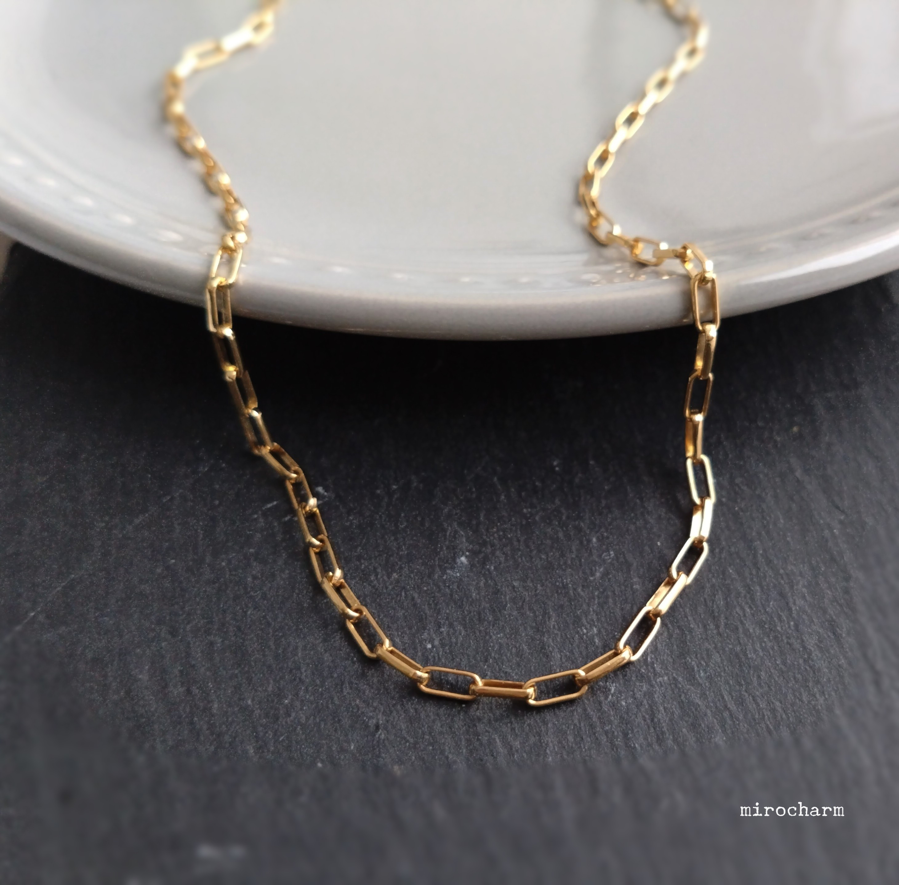 {14Kgf} ロングボックスチェーン シンプルネックレス *42cm-48cm・2.5mm*