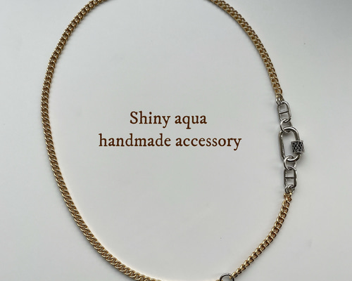 ゴールド チェーン シルバー カラビナ メタルリング バックル型