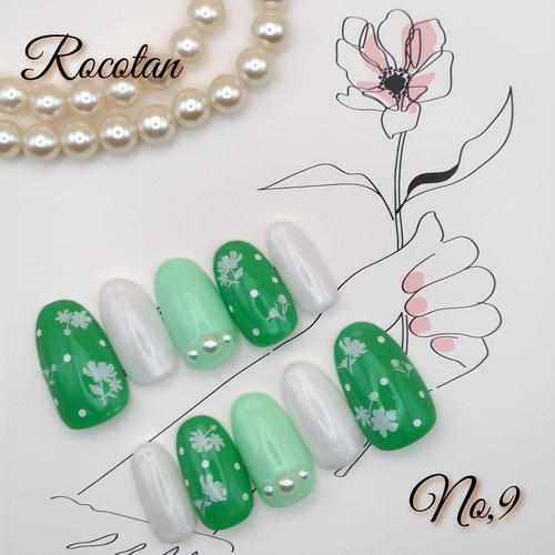 No,9】ネイルチップ ネイルチップ（つけ爪） Rocotan 通販｜Creema 