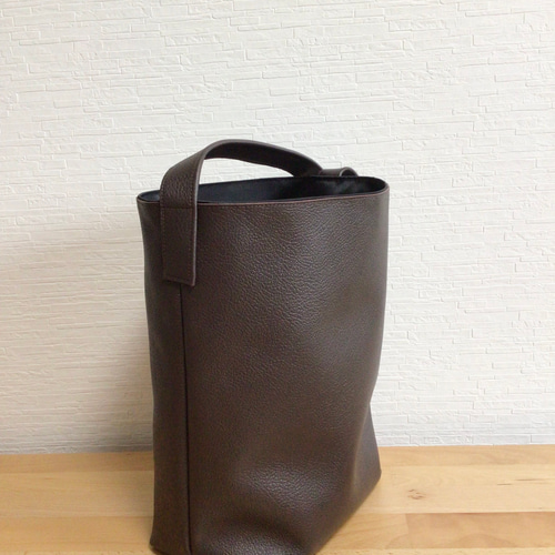 ブラウン色 本革 ワンショルダートートバッグ トートバッグ fーwork's