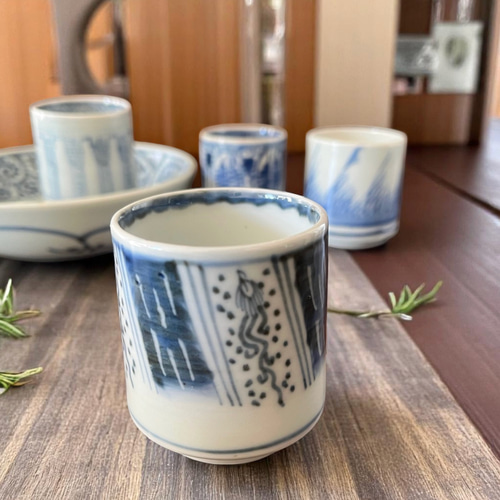 古伊万里 蕎麦猪口 龍 染付 蕎麦猪口 古伊万里 龍 染付 1客 古伊万里染付昇龍猪口