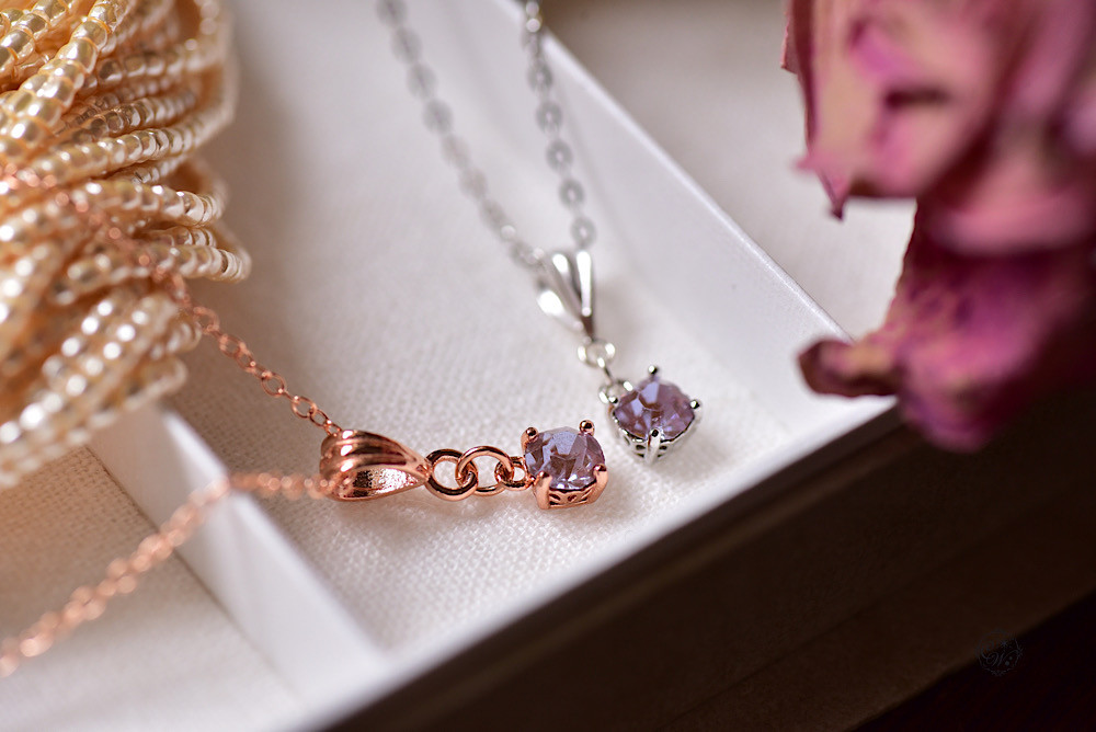 藤色が儚い｜サフィリーン × ワンポイント【SV/ネックレス】