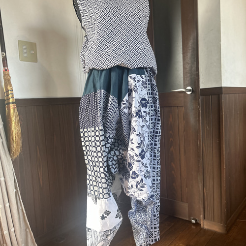 着物リメイクサルエルパンツ （着物リメイク サルエルパンツ