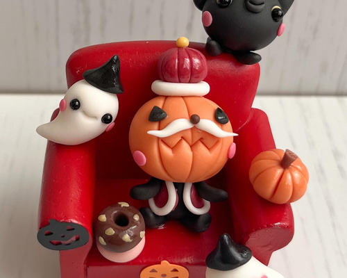 ☆ハロウィン☆猫ちゃん祭り☆粘土作品☆一点物☆壁掛け☆ 56666e76d76e4e19f3a654bb8f4aee