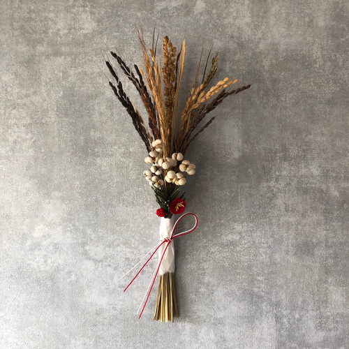 新作2025…古代米・水引き・民藝和紙・ナンキンハゼ しめ縄・しめ飾り