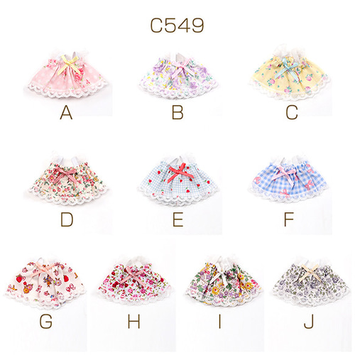 C549-A 3着 ドール人形ワンピース モール人形服 ミニドールドレス