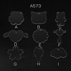 A573-R 12個 アクリル プレートチャーム 推し活アイテム アクリル