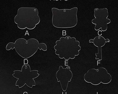 A573-R 12個 アクリル プレートチャーム 推し活アイテム アクリル