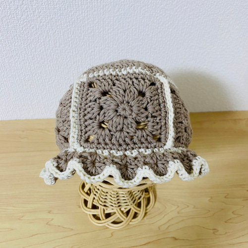 ハンドメイド☺︎モチーフハット☺︎キラキラ☺︎☺︎バケットクラッシャーハット夏フェス ハンドメイド︎モチーフハット︎キラキラ︎︎バケット