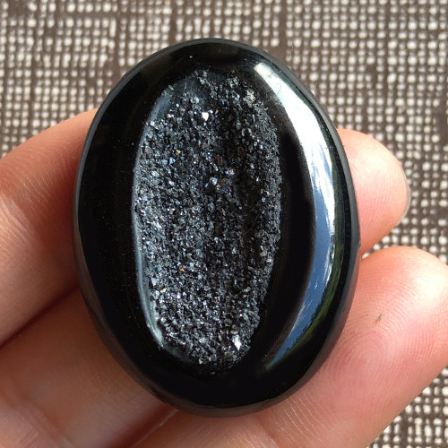 新入荷♡ブルーオニキスビッグ月♡No.1247 7282 ブラックオニキスドゥルージー 天然石 天然石 Aun planet