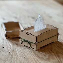 ヒノキ スタッキングティッシュケース/小物入れ 『コバコ/KOBAKO』 6枚目の画像