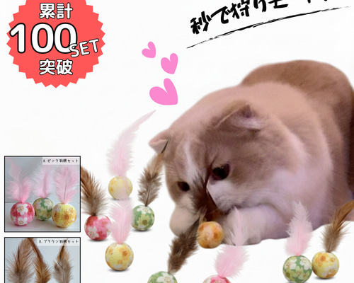 猫が認めたおもちゃ♪不思議な動きが癖になるミニボール/小3コセット
