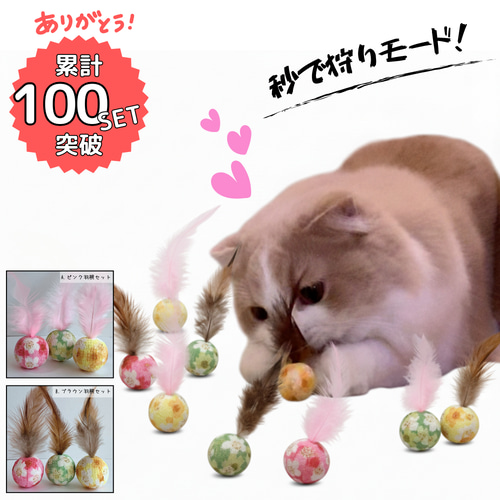 猫が認めたおもちゃ♪不思議な動きが癖になるミニボール/小3コセット