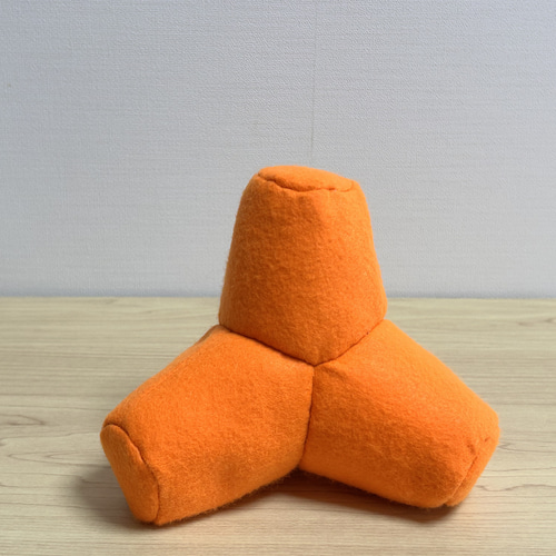 大きめオレンジ色のぬいぐるみ テトラポット ぬいぐるみ オレンジ色 1個 ぬいぐるみ ことぶき