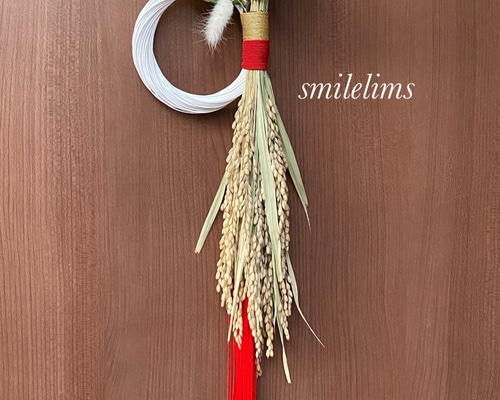 自分で仕上げる♪南天の実と稲穂のしめ縄飾り　2024 自分で仕上げる♪南天の実と稲穂のしめ縄飾り2024 自分で仕上げる