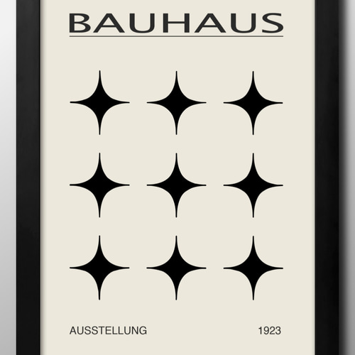 14993□ポスター アート 絵画『バウハウス BAUHAUS スター』北欧