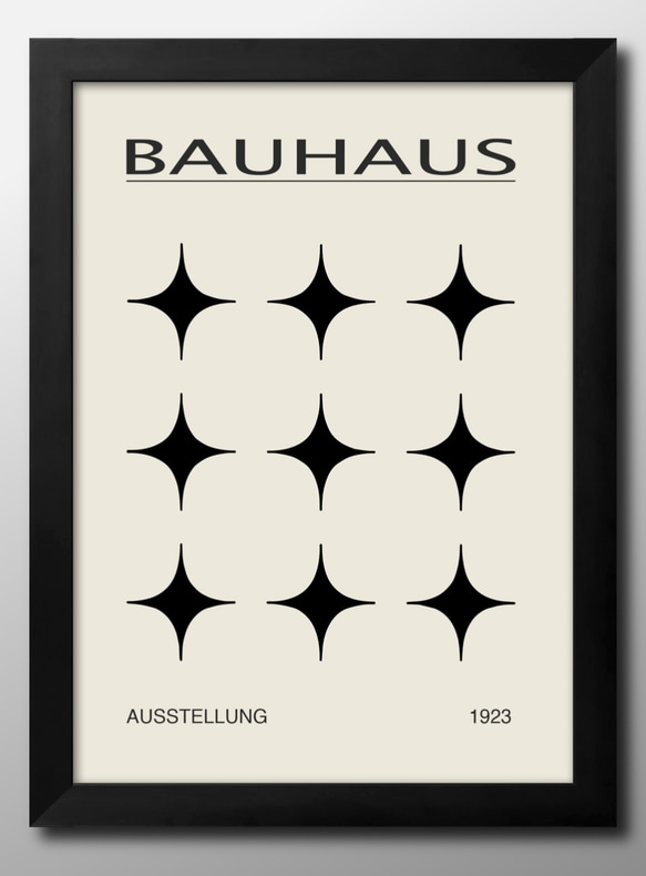 14993□ポスター アート 絵画『バウハウス BAUHAUS スター』北欧