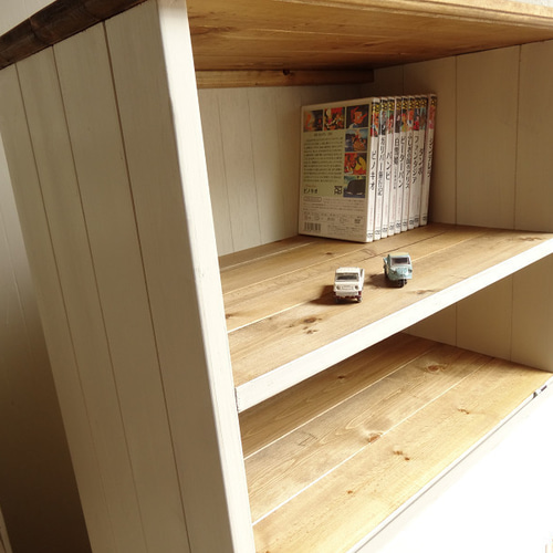 サイズ、デザインオーダー可！バッタン3枚扉キャビネット○シャビー