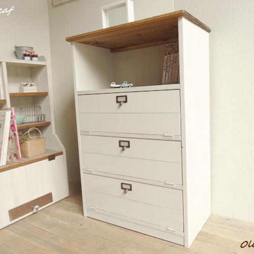 サイズデザインオーダー可2バッタン扉2扉キャビネットシャビー