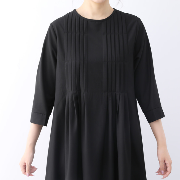 【即納】裾上げ無料♪サイズオーダー可♪全18色　フォーマル　ピンタック　ワンピース（45） 9枚目の画像