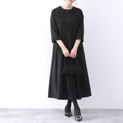 【即納】裾上げ無料♪サイズオーダー可♪全18色　フォーマル　ピンタック　ワンピース（45） 2枚目の画像