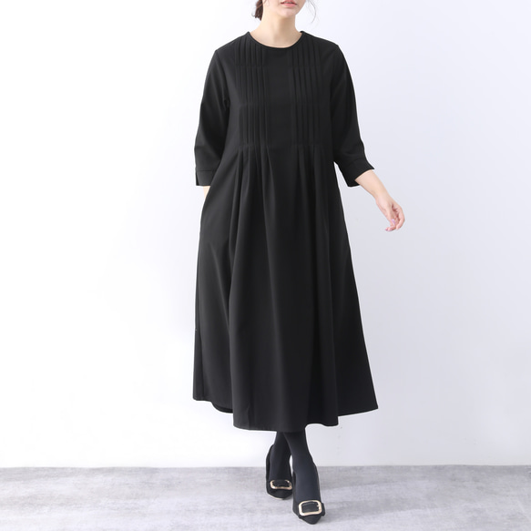 【即納】裾上げ無料♪サイズオーダー可♪全18色　フォーマル　ピンタック　ワンピース（45） 7枚目の画像