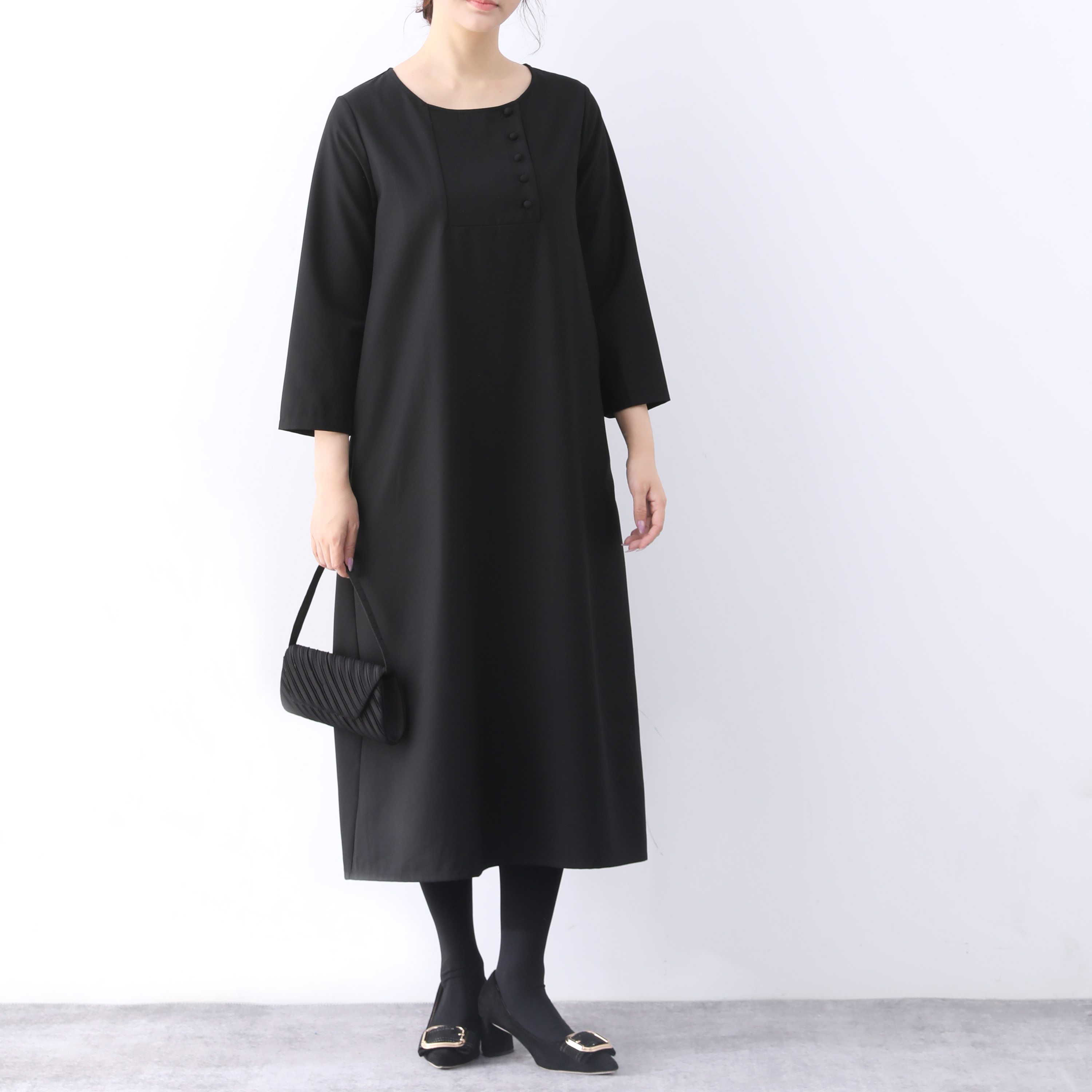 【即納】裾上げ無料♪サイズオーダー可♪全18色　フォーマル　Aライン　ワンピース