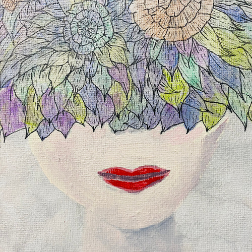 femme】ボールペン画 テクスチャーアート 女性 抽象画 絵画 現代 femme】ボールペン画 テクスチャーアート 女性 抽象画 絵画 現代
